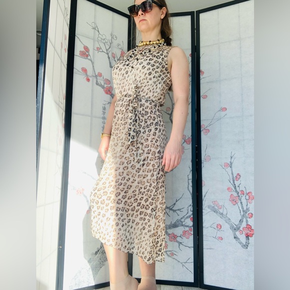 👗 Joie Genuine Silk Leopard Print Dress - Picture 11 of 14